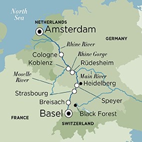 Великолепие реки Рейн: Амстердам - Базель